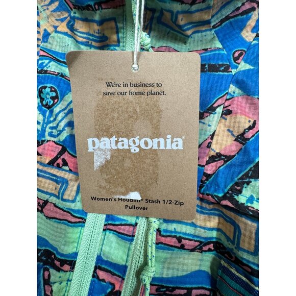 Patagonia Houdini Stash 1/2 Zip Pullover Jacket Lightweight Geometric Women's M - Picture 6 of 9